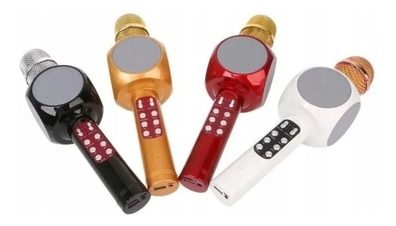 Microfone Youtuber C/ Caixa De Som Speaker Grava E Muda Voz Cor Branco - Alfashop