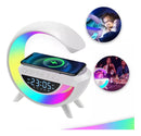 G Speaker Smart Station Luminária Caixa De Som C/ Carregador Cor Branco 110v/220v - Alfashop