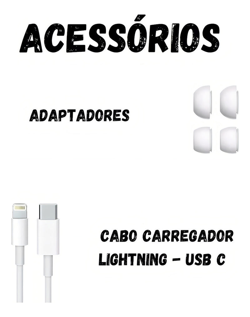 Fone Bluetooth Premium Tws 3 Compatível AirPods Pro 4geração Cor Branco - Alfashop