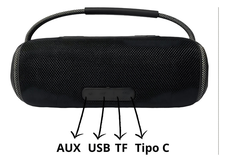 Caixa De Som Bluetooth Alfa Gold 60w Com Proteção Ipx6 Cor Preto 110V/220V - Alfashop