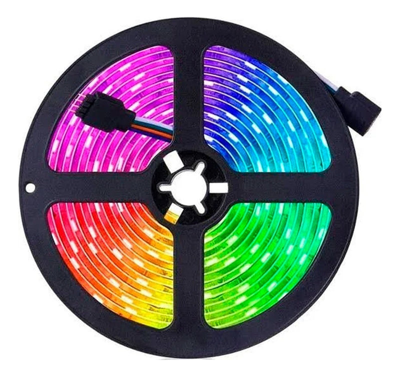 Fita Led Rgb 5050 5m A Prova D Água + Fonte Alimentação - Alfashop