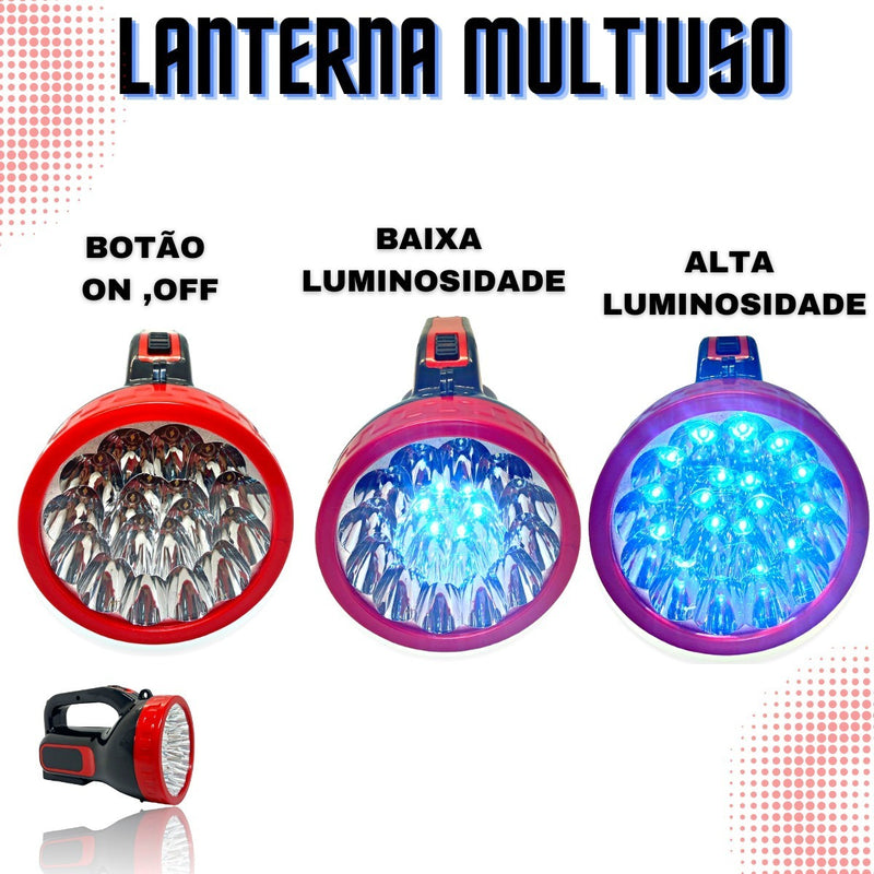 Lanterna De Led Tatica Longo Alcance Potente 18 Leds Bivolt - Alfashop