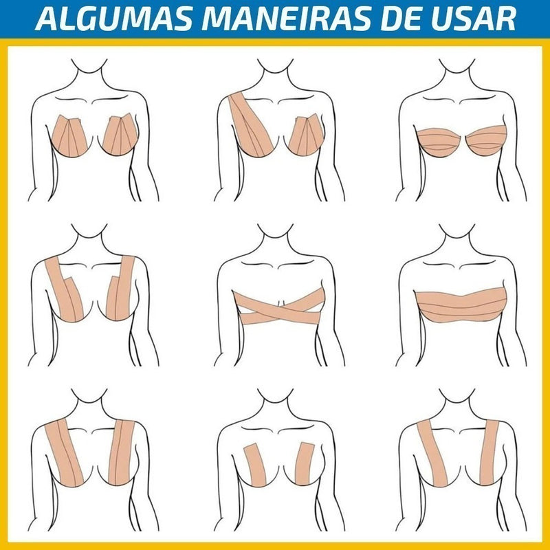 Sutiã Adesivo Levanta Peito Seios Fita Boob Up Invisível Fit - Alfashop