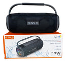 Caixa De Som Bluetooth Alfa Gold 60w Com Proteção Ipx6 Cor Preto 110V/220V - Alfashop