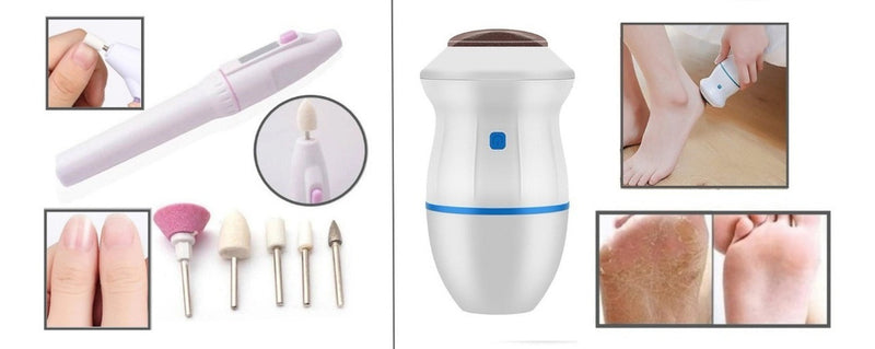 Lixa Elétrica Manicure E Removedor Calo Elétrico Kit Premium - Alfashop