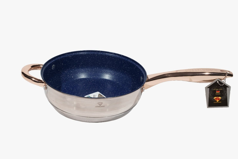 Jogo De Panelas Alemã - Aço Cirúrgico 23 Peças - Luxo - Azul - Alfashop