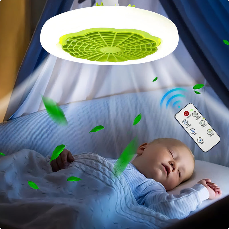 Ventilador Silencioso De Teto Lâmpada Luminária Led Rgb Bran Estrutura Branco - Alfashop