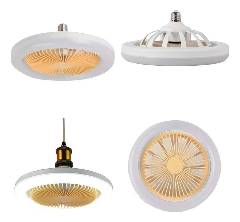 Ventilador De Teto Com Lâmpada Led Com Controle Remoto 3 Mod Diâmetro 230 Mm - Alfashop