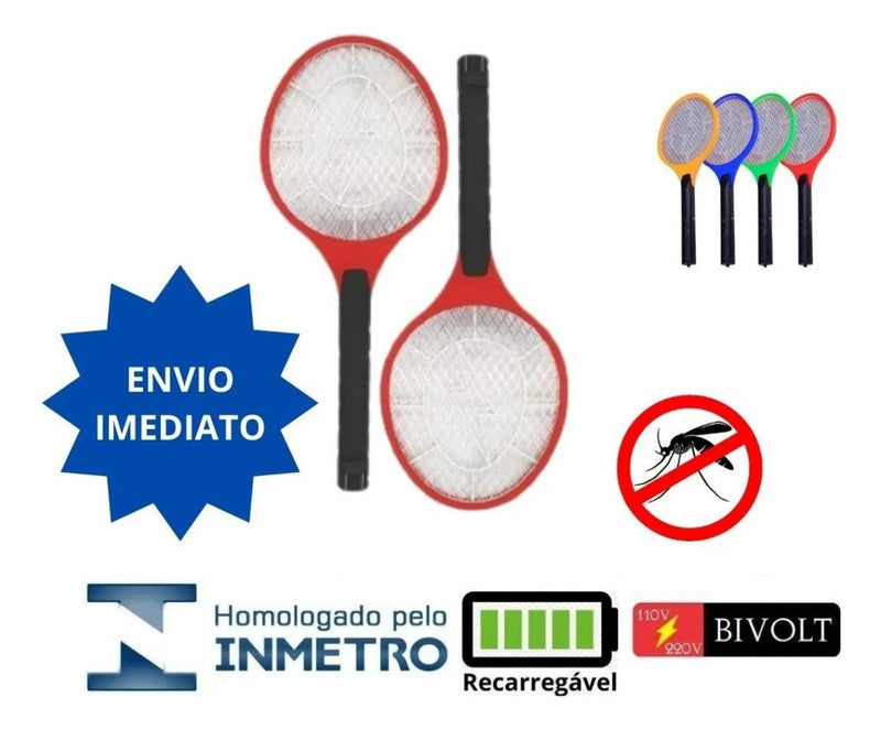 Raquete Elétrica Mata Pernilongo Mosquito Recarregável Ide - Alfashop