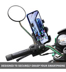 Suporte Pra Celular Pra Moto De Ferro C Carregador Retroviso - Alfashop