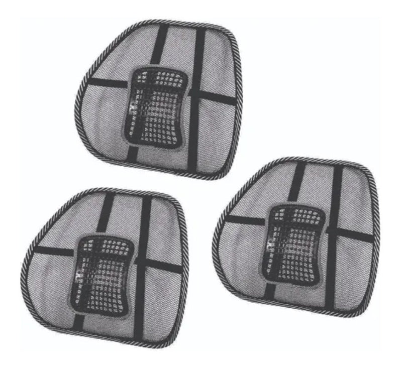 03 Encostos Lombar Carro Cadeira Apoio Suporte Corretor - Alfashop