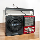 Rádio Portátil Bluetooth Pilha E Tomada Am Fm Usb Sw 110/220 - Alfashop