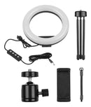Ring Light Iluminador 8 Polegadas Tripé Com Suporte Celular Cor da estrutura Preto Cor da luz Branco frio, Branco Quente, Amarela 110V/220V - Alfashop