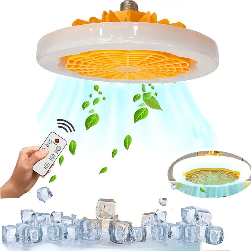 Ventilador Silencioso De Teto Lâmpada Luminária Led Rgb Bran Estrutura Branco - Alfashop