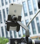 Suporte Pra Celular Pra Moto De Ferro C Carregador Retroviso - Alfashop