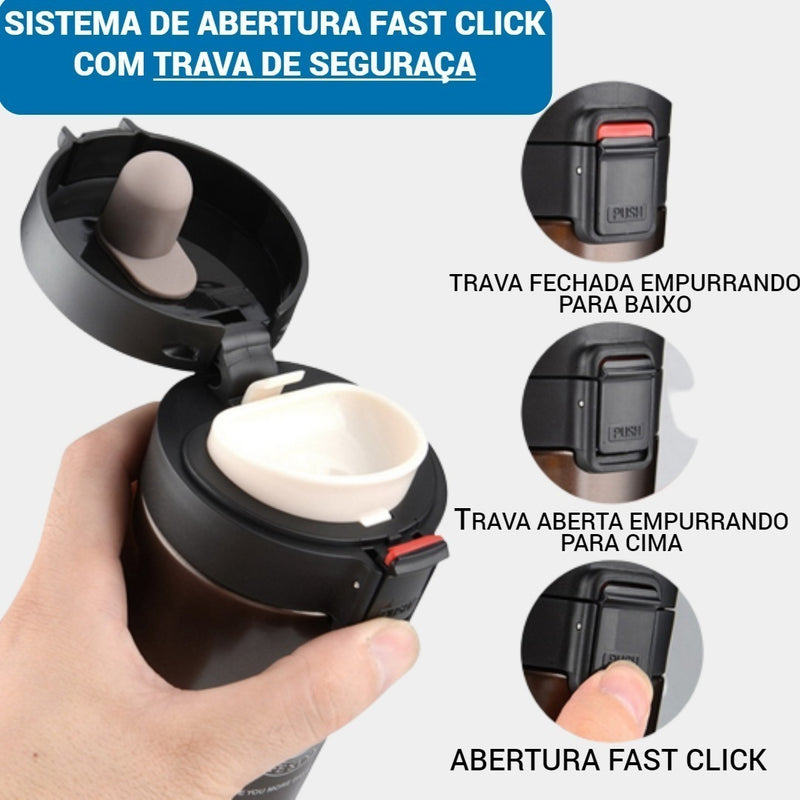 Copo Térmico Aço Inox Infusor Garrafa Caneca Vácuo Café Chá - Alfashop