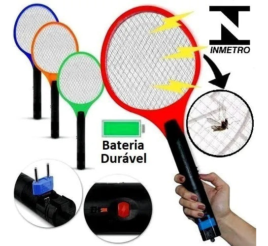 Kit 5 Un. Raquetes Elétrica Recarregável Bivolt - Inmetro Cor Sortida - Alfashop