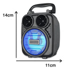 Caixa De Som com Bluetooth Kapbom Retro KA-8001 Cor Preto - Alfashop