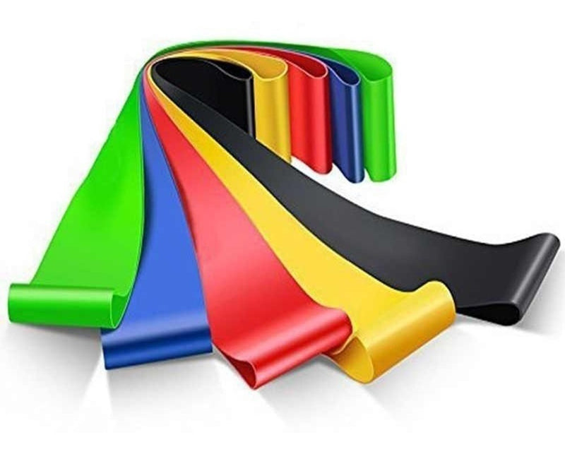 Kit 5 Faixas Elásticas Miniband 5 Níveis Para Treino Em Casa - Alfashop