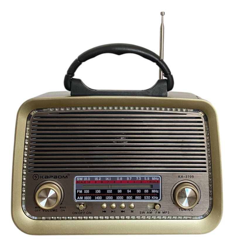 Radio Retrô Vintage Pilha E Tomada Bluetooth Am Fm Usb Mp3 - Alfashop
