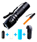 Lanterna Tática Militar Recarregável C/ Zoom Forte Lanterna Preto Luz Branco - Alfashop