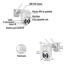 Câmera Externa Wi-Fi Smart Camera ABQ-A8 Ip Prova D'água Infravermelho HD Cor Branco Sem cartão - Alfashop