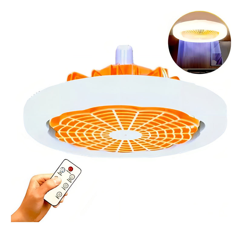 Ventilador De Teto Com Lâmpada Led Com Controle Remoto 3 Mod Diâmetro 230 Mm - Alfashop