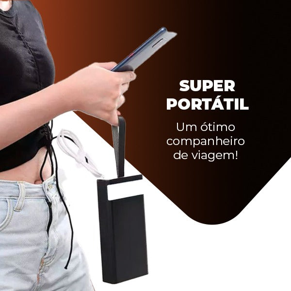 Carregador Portátil Power Bank 20.000mah Rápido Com Display Cor Preto - Alfashop