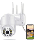 Câmera Externa Wi-Fi Smart Camera ABQ-A8 Ip Prova D'água Infravermelho HD Cor Branco Sem cartão - Alfashop