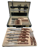 Kit Churrasco E Faqueiro 25 Pcs + Maleta Executiva - Alfashop