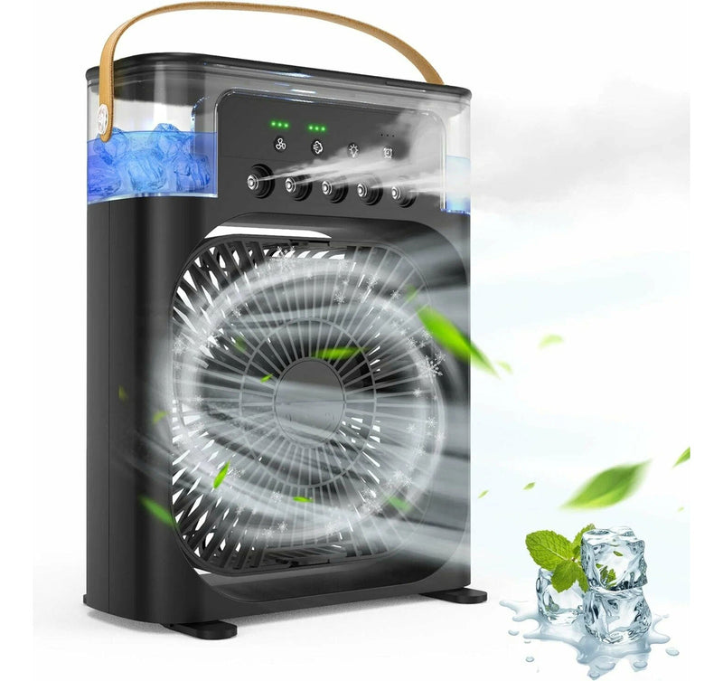 Mini Ventilador Climatizador De Ar Com Reservatório Água Cor Preto 127/220v - Alfashop