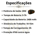 Caixinha De Som Tws Sem Fio Estéreo Bluetooth 20w Potente - Alfashop