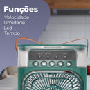 Mini Climatizador De Ar Com Reservatório Para Água E Gelo Cor Verde 110V/220V - Alfashop