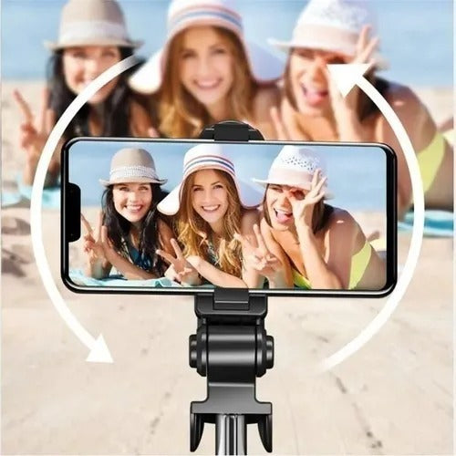 Tripé Celular Bastão Selfie Bluetooth IUNIT XT-02 Cor Preto - Alfashop