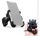 Suporte Celular Moto Em Alumínio C/ Tomada Usb Waze/gps/apps - Alfashop