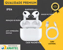 Fone Agold Fn-bt10 Bluetooth 3 Geração Para iPhone 8 X Xr 11 12 13 14 15 Cor Branco Luz Verde - Alfashop