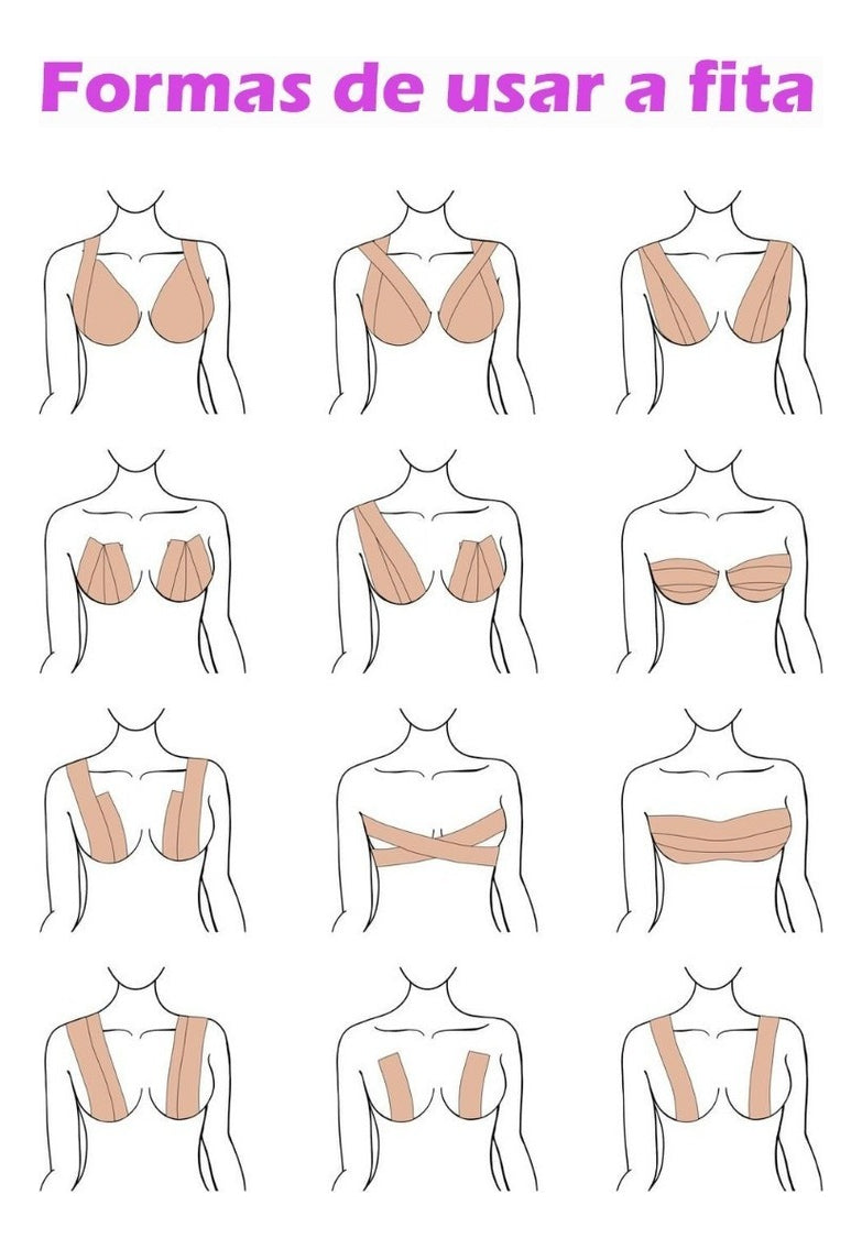 Levanta Peito Adesivo Seios Sutiã Fita Push Up Invisível - Alfashop