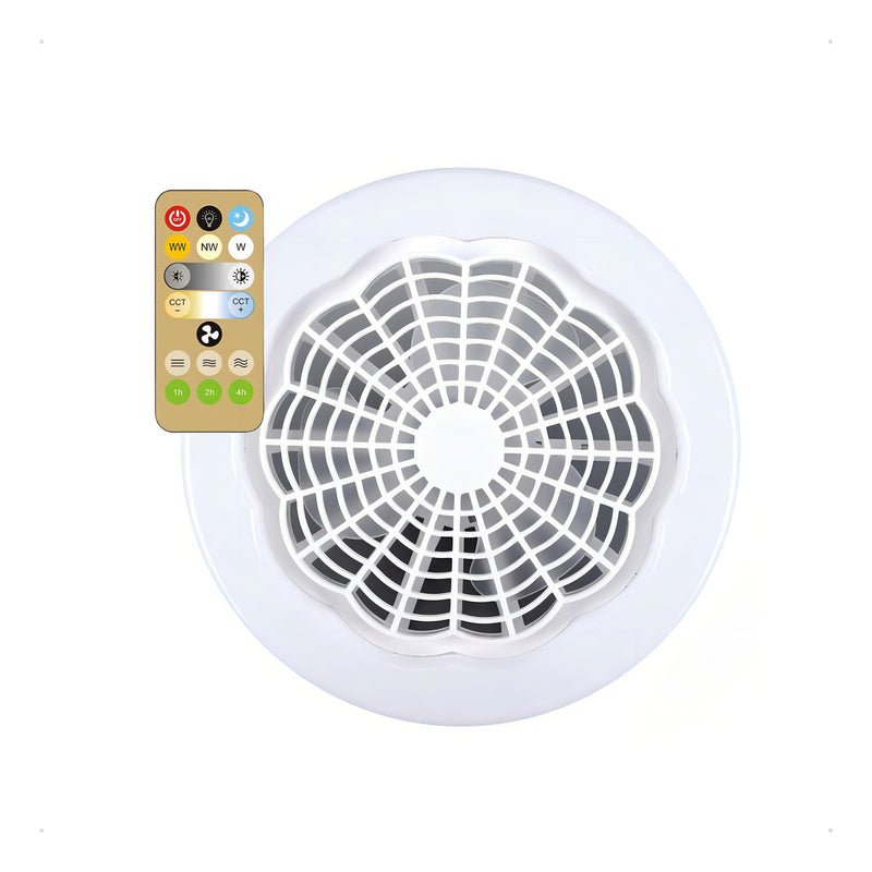 Ventilador De Teto Com Lâmpada Led Com Controle Remoto 3 Mod Diâmetro 230 Mm - Alfashop