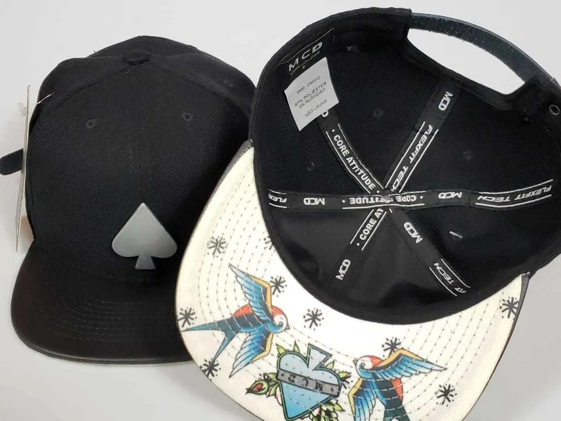 Boné Bone Mcd Beija Flor Aba Reta Fitão Preto Promoção - Alfashop