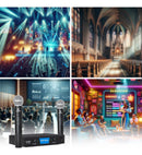 Microfone Profissional Sem Fio Duplo 2 Canais 30 Metros Vhf - Alfashop