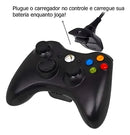 Kit 1 Bateria P/ Controle Xbox 360 + 1 Cabo Carregador 1.4m Voltagem de entrada 2.7v - Alfashop