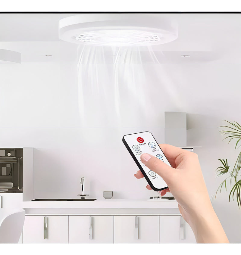 Ventilador De Teto Com Lâmpada Led Com Controle Remoto 3 Mod Diâmetro 230 Mm - Alfashop