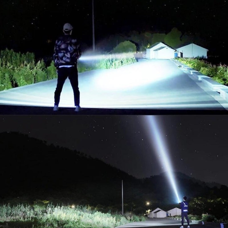 Lanterna Tática Holofote BMax Tocha Led P90 Muito Forte Preto Cor da luz Branco - Alfashop