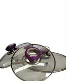 Jogo De Panelas Aço Inox Genebra Lilás 18 Pçs De Luxo - Alfashop