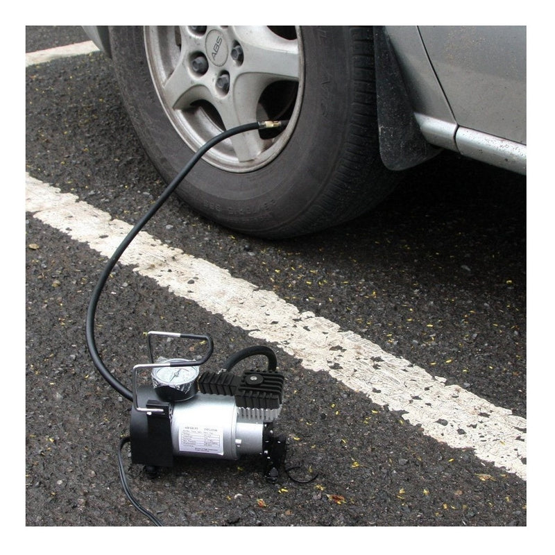 Compressor de ar mini elétrico portátil B-Max BMAX101 prata 12V - 13.5V - Alfashop