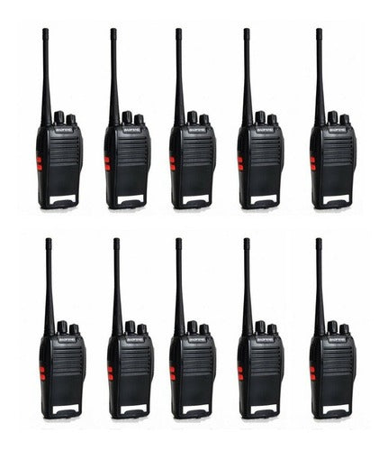 10 Baofeng Rádio Comunicador Walk Talk 777 Alcançe 12km 16ch - Alfashop
