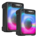 2 Caixa De Som Portatil Bluetooth 5.0 Caixinha Amplificada Led Liga/desliga 5 Modos Rgb Display Em Led Botão Bass Função Tws Rádio Fm Entrada Pendrive Cartão Micro Sd Microfone Pc Celular Notebook - Alfashop