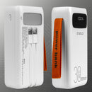 Power Bank Carregador Portátil Turbo Bateria 30.000mah Cor Branco - Alfashop