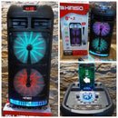 Super Torre De Som 65cm De Altura 3.000w Pmpo Microfone - Alfashop