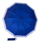 Sombrinha Grande 10 Varetas Poa Cabe Na Bolsa Cor Azul - Alfashop